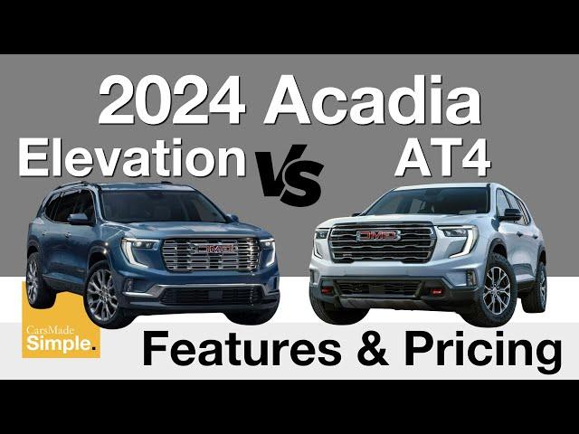 2024 GMC Acadia Elevation vs AT4 | Feature & Pricing Breakdown!