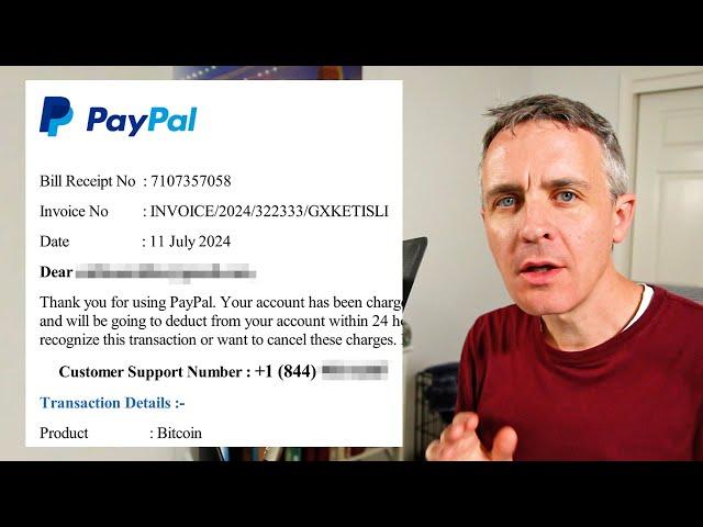 Scam Alert: PayPal Bitcoin Email Invoice Attachment