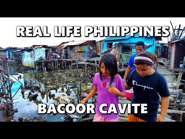 Slum Life Over the Water in Bacoor Cavite | Walking Tours PH [4K]