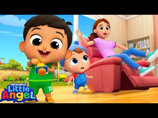 Push the Big Red Button Chaos! | Little Angel Kids Songs & Nursery Rhymes