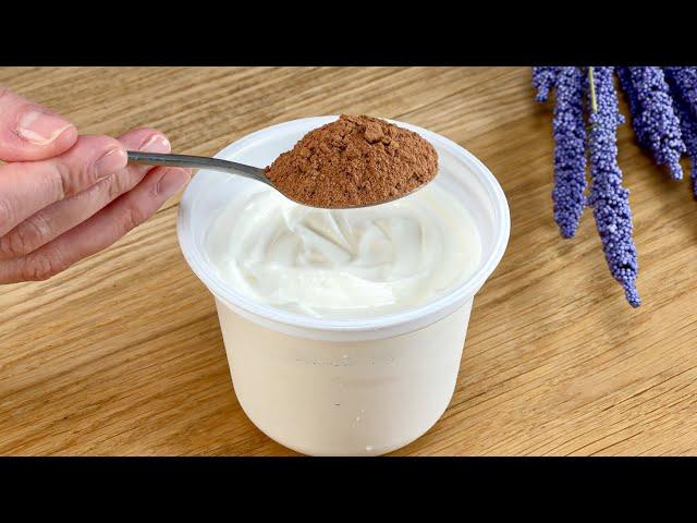 Mix yogurt and cocoa! You will be surprised! Quick no-bake recipe!