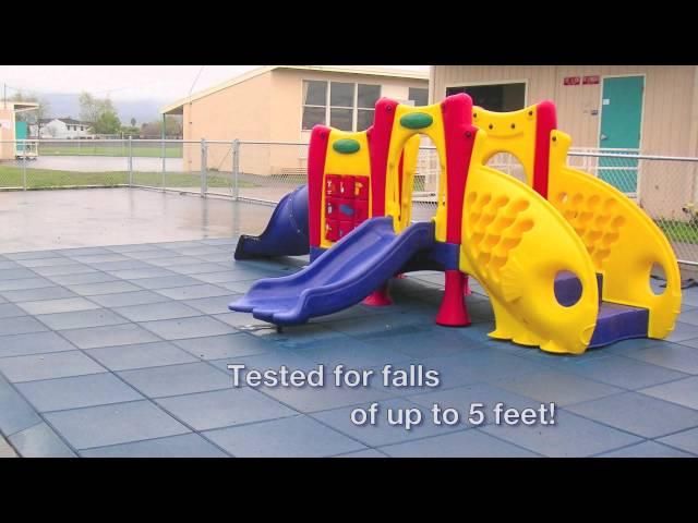 Rubber-Cal's Eco-Safety 2.5" Interlocking Rubber Tiles for Outdoor Playground Surfacing