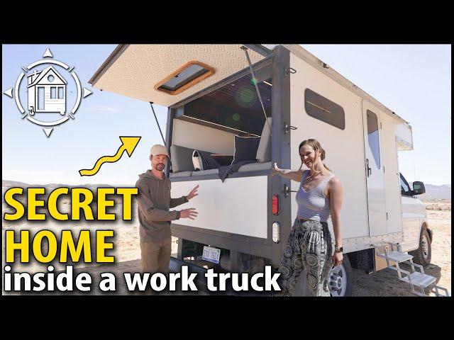 Hidden inside this BOX TRUCK is a beautiful tiny home