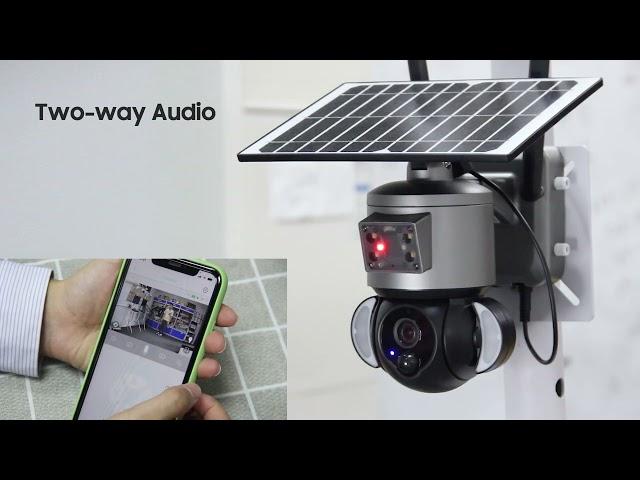 WiFi / 4G Camera Outdoor Solar Panel Powered Security Protection Surveillance Cam CCTV Smart Home