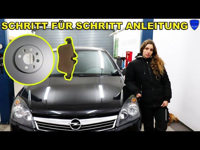 OPEL ASTRA H  CHANGING / REPLACING FRONT BRAKE DISCS + PADS  STEP BY STEP INSTRUCTIONS