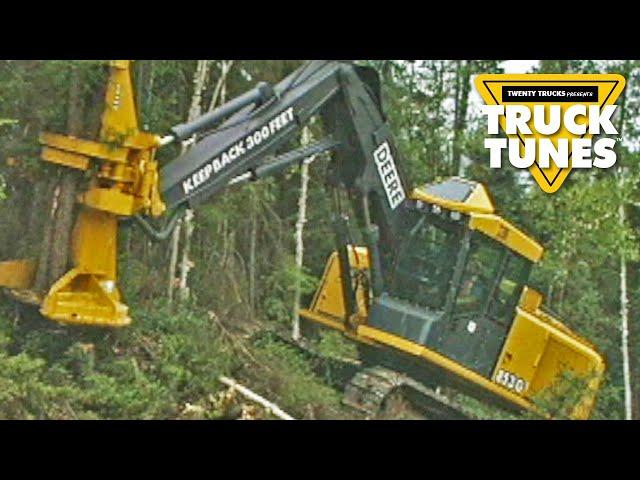 Feller Buncher for Children | Truck Tunes for Kids | Twenty Trucks Channel