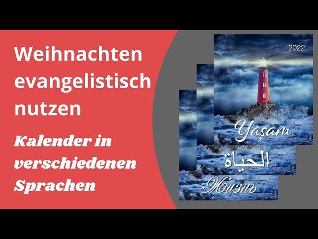 Ein Kalender in verschiedenen Sprachen | Weihachten evangelistisch nutzen