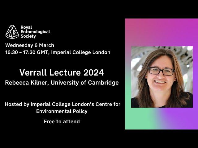 Verrall Lecture 2024 - Simpson’s question: ​How does behaviour influence evolution?​ Rebecca Kilner