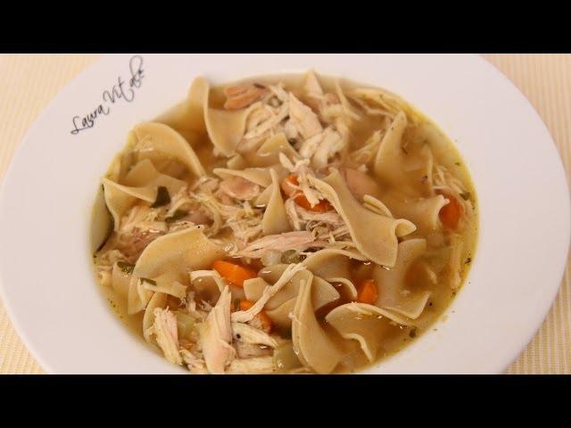 Homemade Chicken Noodle Soup Recipe - Laura Vitale - Laura in the Kitchen Episode 463