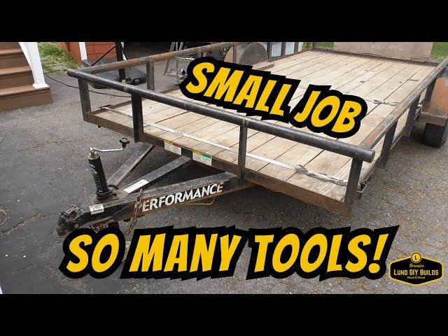 Stick and MIG Welding Repair Expanded Metal Trailer Tailgate