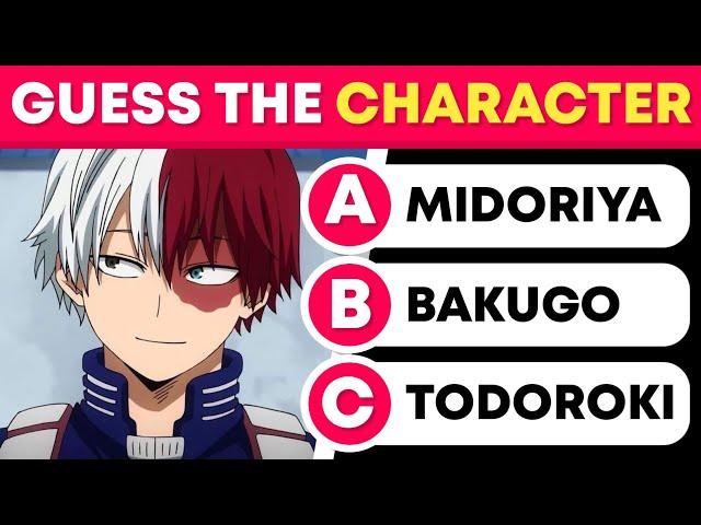 Can You Guess The My Hero Akademia Character Anime Quiz 