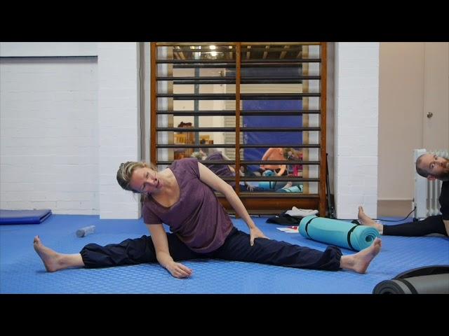 Pancake moving sequence, shot live on location | Stretch Therapy, Olivia