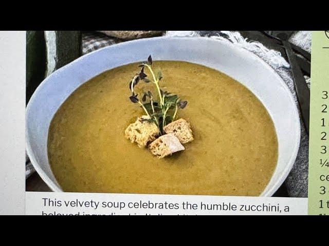 Zucchini Creamless Soup