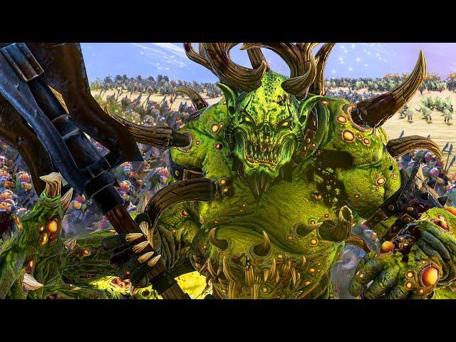 GREENSKINS vs NURGLE - TotalWar Warhammer 3 cinematic battle