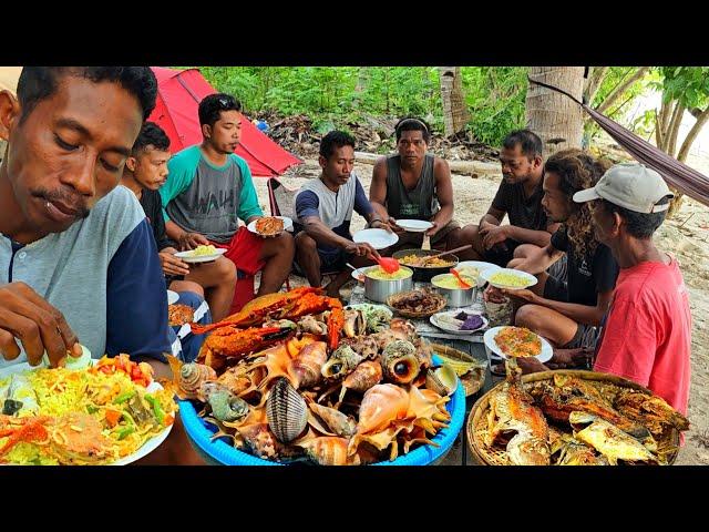 PULAU ANGKER hari ke 6 cari seafood Kerang Mata Lembu, Kepiting dan Ikan saat air Surut #part7