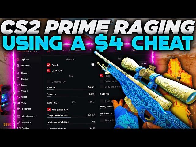 RAGE CHEATING using a $4 LEGIT CHEAT In CS2 (Memesense CS2 Experience)