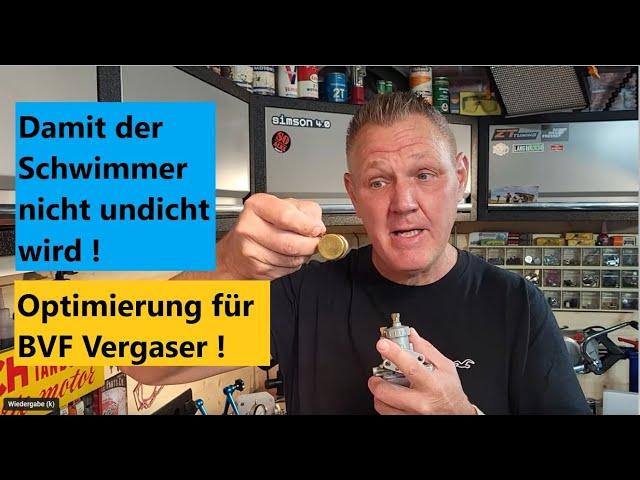 Simson BVF Vergaser Optimierung / Undicher Messing Schwimmer + Einfacher Trick zum Düsen reinigen !