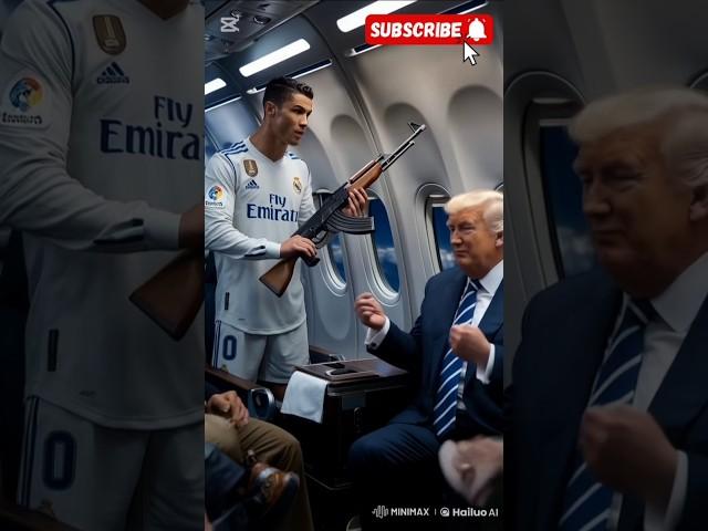 C.Ronaldo and Lionel messi hijack the plane #viralshort #cr7 #football #messi #aifootball #aishort