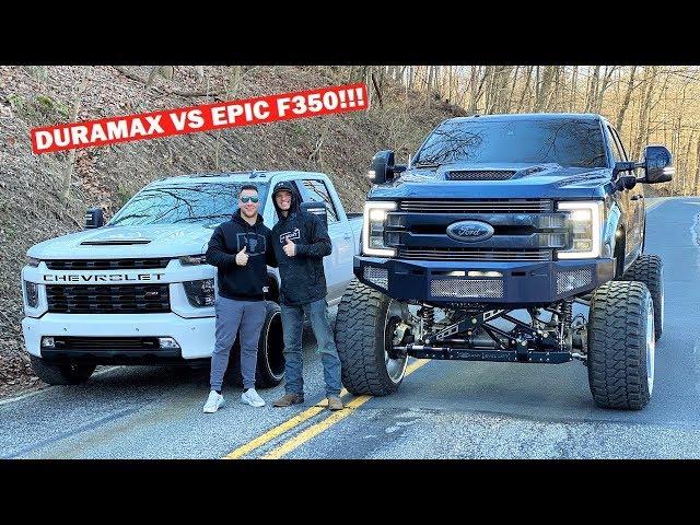 WHISTLINDIESEL BREAKS HIS NEW $102,000 F350 Racing My STOCK 2020 Duramax!!! *LOL*