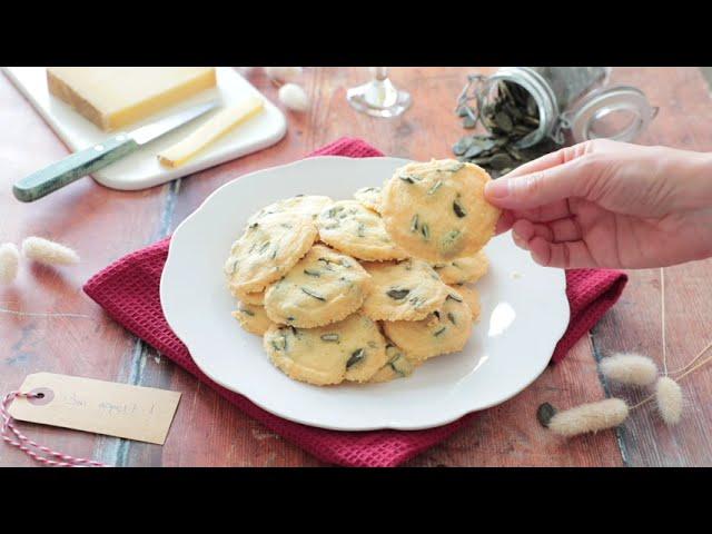 Biscuits sablés graine de courge et comté pour l'apéritif