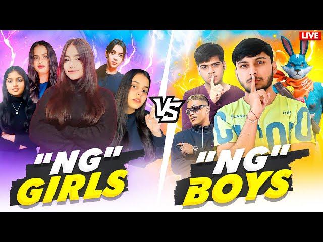 NG GIRLS  vs NG BOYS  FOR THE FIRST TIME EVER FT- SMOOTH444, TUFAN #nonstopgaming -free fire live