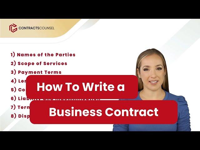 How To Write a Contract Agreement for Business [Lawyer Templates Available]