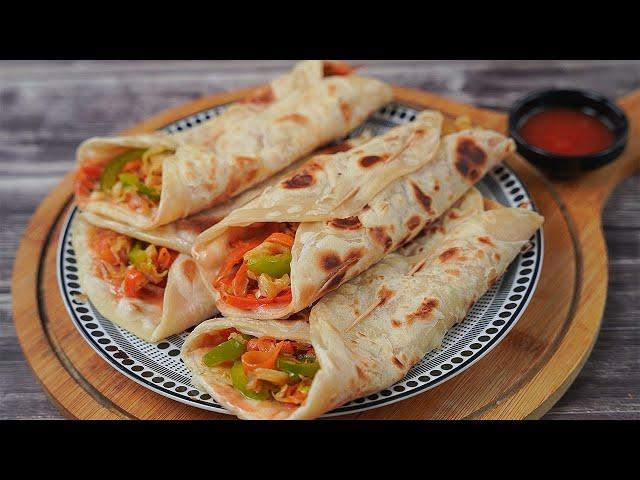 Vegetable Paratha Roll | Easy Lunchbox Recipe | Mix Veg Roll Recipe | Toasted