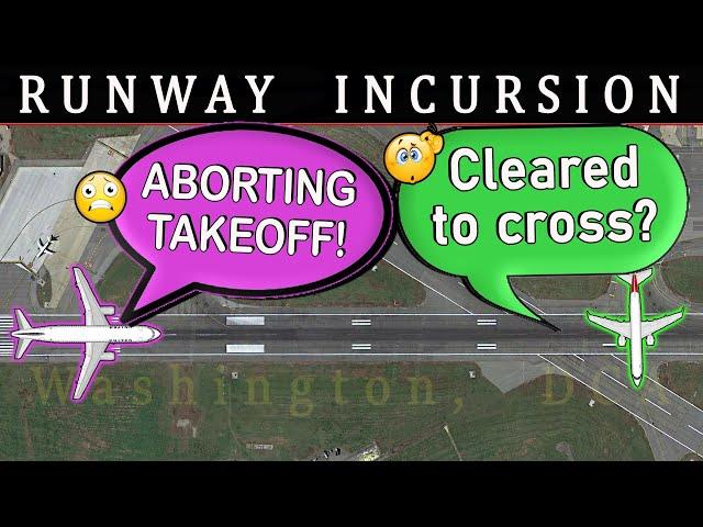 RUNWAY INCURSION | Takeoff Canceled + Go Around at Washington