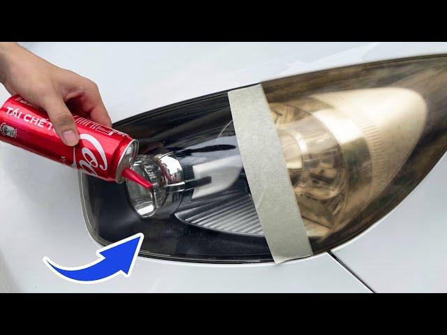 Genius Method! Clean Your Faded Headlights Like Crystal In A Few Minutes @InventorSC