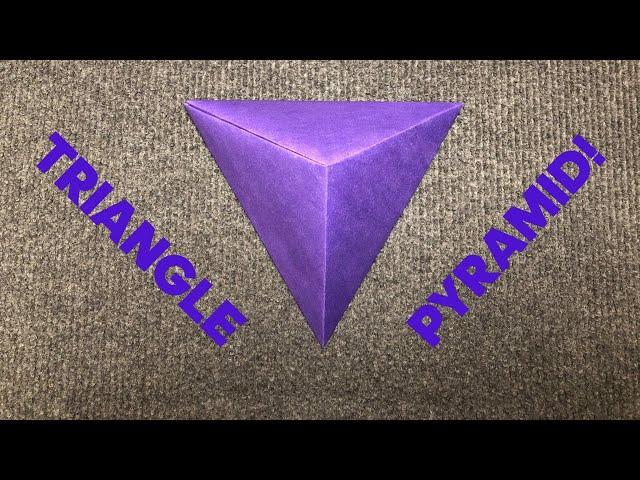 ORIGAMI PAPER TRIANGLE PYRAMID. How to make a paper triangular pyramid.