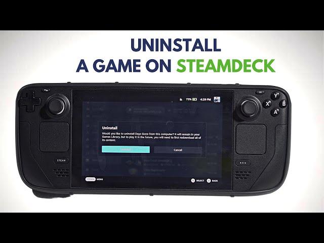 How to Uninstall a Game on Steam Deck