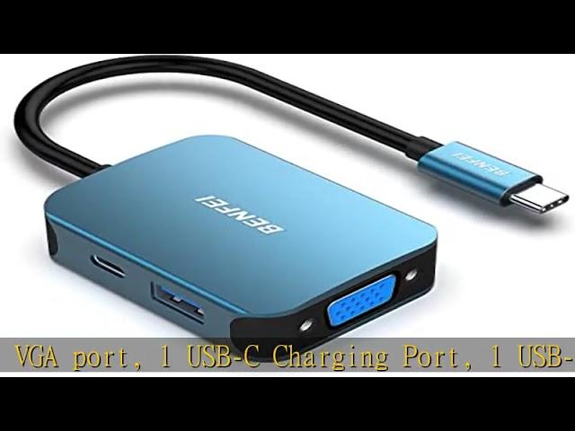 BENFEI USB C HUB, USB Type-C to HDMI VGA Adapter, USB C to USB Adapter, USB Type-C Power Delivery,