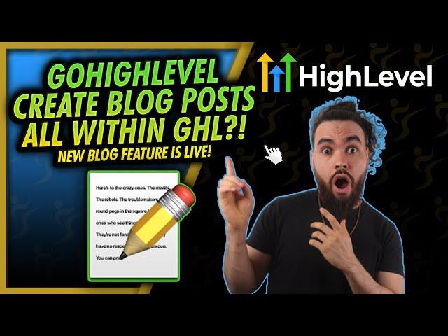 GoHighLevel New Blog Post Feature  How To Integrate Blogs In Your GoHighLevel Funnels GHL Tutorial