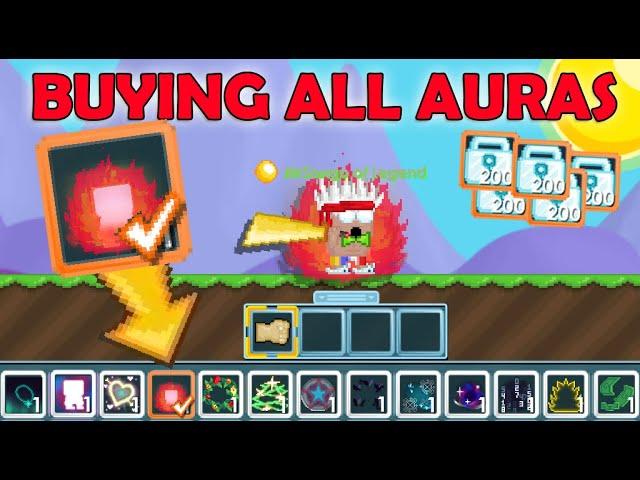 Buying All AURAs on GrowTopia!! (VOLCANIC AURA) | GrowTopia
