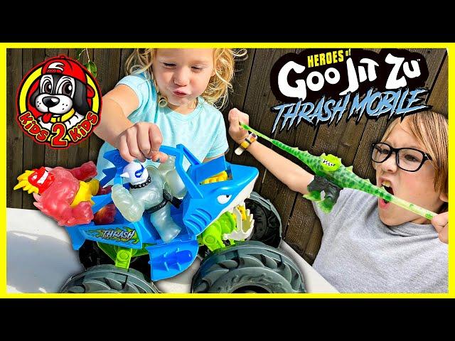 Goo Jit Zu THRASHMOBILE Battle & Rescue! (Kids Play With Goo Shifters & Transforming Monster Truck)