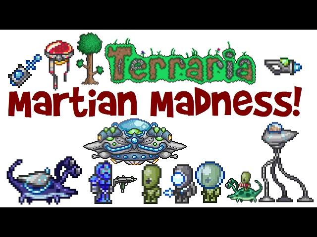 Terraria Martian Madness! Probe spawn, saucer boss, invasion, drops, guide/tips! (PC 1.3 + others)