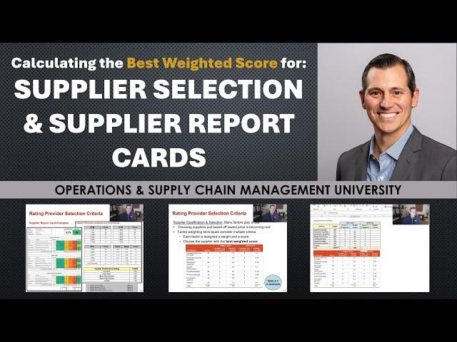 Supplier Report Cards & Best Weighted Scoring Matrix for Supplier Selection + Example in MS Excel