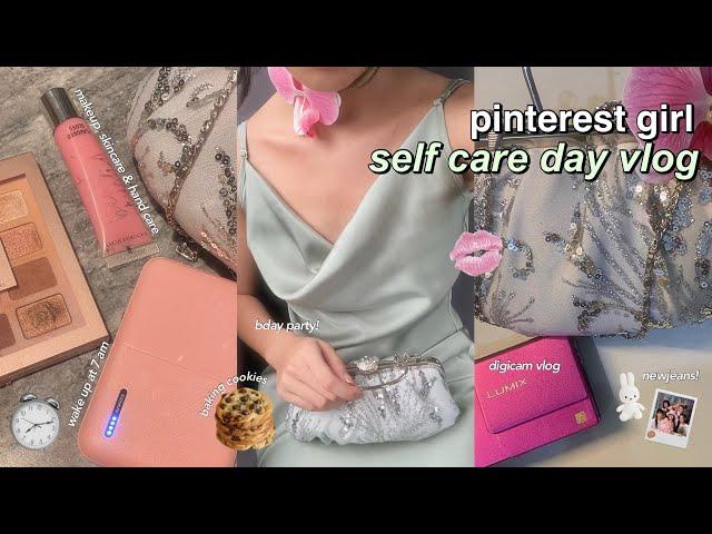 a pinterest girl 7am self care day vlog (productive)🫧grwm, skincare, handcare routine, dress up