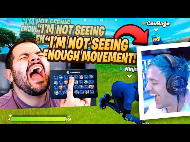 REACTING To CourageJD Trolling Me In Fortnite with MY OWN Soundboard