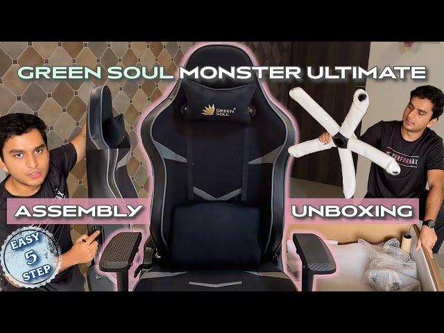 Unboxing & Complete Assembly in 5 Easy steps of Green Soul Monster Ultimate Gaming Chair