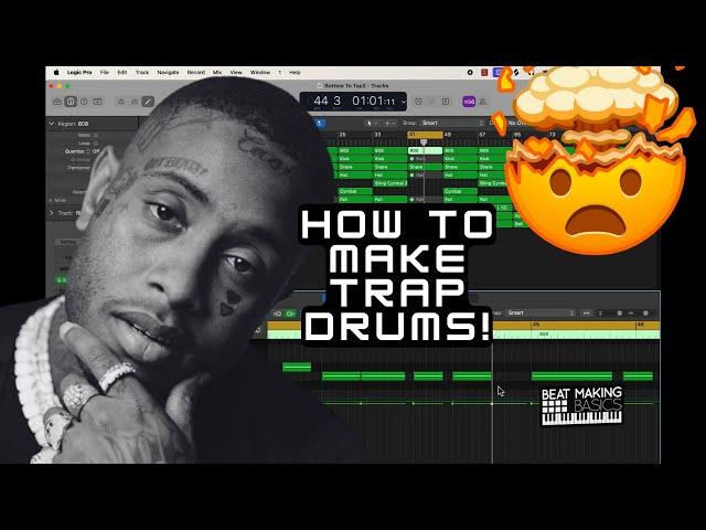 HOW TO MAKE TRAP DRUMS IN LOGIC PRO X - 2024 EDITION