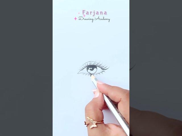 Eye easy drawing tutorial for beginners - step by step   #Creative #art #Satisfying #Shorts