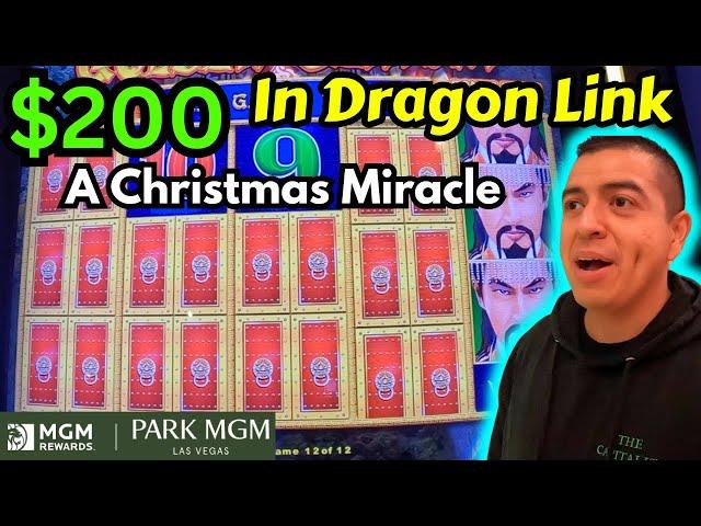 $200 Playing Dragon Link Slot Machines *Christmas Miracle*