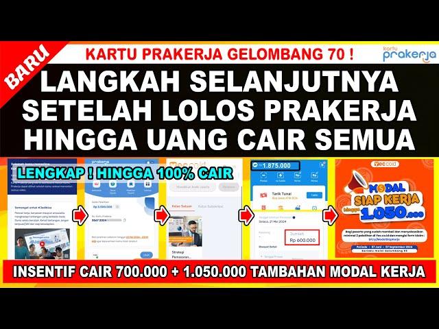 LANGKAH SELANJUTNYA SETELAH DAFTAR PRAKERJA 2024 | TAHAP SETELAH GABUNG GELOMBANG 70 PRAKERJA