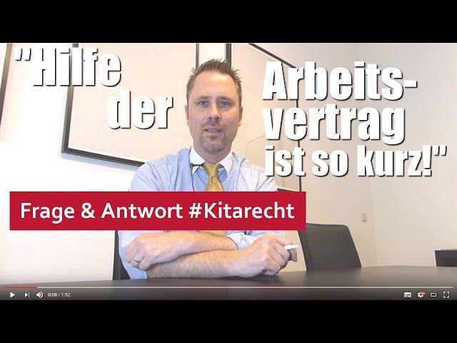 #Kitarechtler.de Folge 152 - "Hilfe, mein Erzieher-Arbeitsvertrag ist so kurz!" - Kein Problem!