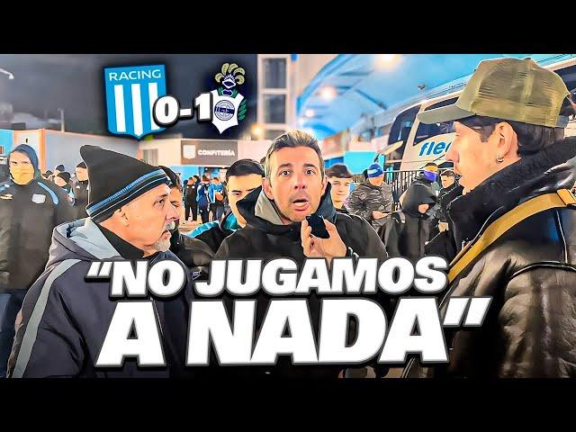 REACCIÓN CON LOS HINCHAS / RACING 0-1 GIMNASIA LP