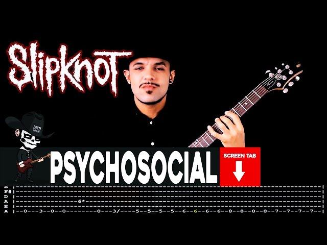 【SLIPKNOT】[ Psychosocial ] cover by Masuka | LESSON | GUITAR TAB