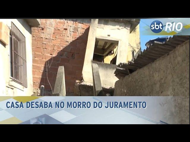 Casa desaba no Morro do Juramento