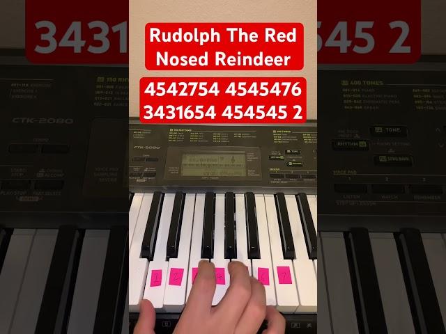 How To Play Rudolph The Red Nosed Reindeer | Easy Piano Tutorial #shorts