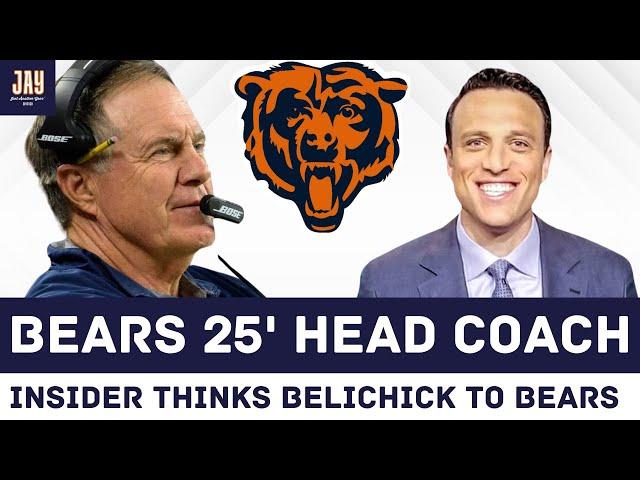 NFL Insider Predicts Bill Belichick GOING TO BEARS as '25 Head Coach. Chicago Bears News & Updates